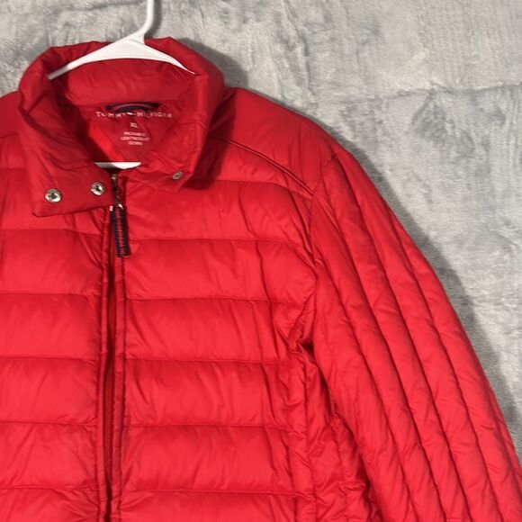 Tommy Hilfiger Red Down Packable Puffer Lightweight Jacket Size XL - Picture 4 of 11